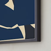 "Still III" - Art Print in Indigo by Deborah Velasquez - Frame Close-up