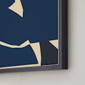 "Still III" - Art Print in Indigo by Deborah Velasquez - Frame Close-up