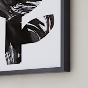 "Bold and Graphic Flowers II" - Art Print in Obsidian by Alexandra Dzh - Frame Close-up