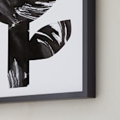 "Bold and Graphic Flowers II" - Art Print in Obsidian by Alexandra Dzh - Frame Close-up