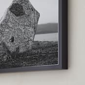 "Standing Stones I" - Art Print in Black and White by Kamala Nahas - Frame Close-up