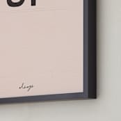 "Chin Up" - Art Print in Peach by Carrie ONeal - Frame Close-up