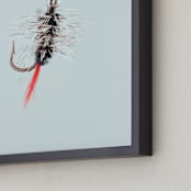 "Pistol Pete Black" - Art Print in Freshwater Blue by Andrew McClintock - Frame Close-up