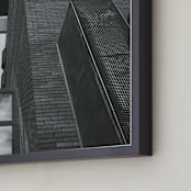"Layered Architecture" - Art Print in Off Black by Rebecca Humphreys - Frame Close-up