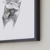 "Graceful hands" - Art Print in Graphite by Jess Blazejewski - Frame Close-up