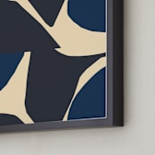 "Still I" - Art Print in Indigo by Deborah Velasquez - Frame Close-up