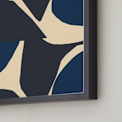 "Still I" - Art Print in Indigo by Deborah Velasquez - Frame Close-up
