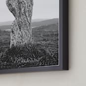 "Standing Stones II" - Art Print in Black and White by Kamala Nahas - Frame Close-up