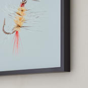 "Pistol Pete Yellow" - Art Print in Freshwater Blue by Andrew McClintock - Frame Close-up