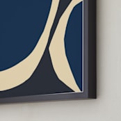 "Still II" - Art Print in Indigo by Deborah Velasquez - Frame Close-up