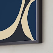 "Still II" - Art Print in Indigo by Deborah Velasquez - Frame Close-up