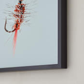 "Pistol Pete Red" - Art Print in Freshwater Blue by Andrew McClintock - Frame Close-up