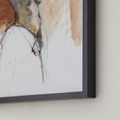 "After the Bath II" - Art Print in burnt sienna by Patricia Robitaille - Frame Close-up