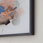"Divide #2" - Art Print in Glacial Reflection by Christine Olmstead - Frame Close-up