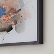 "Divide #2" - Art Print in Glacial Reflection by Christine Olmstead - Frame Close-up