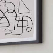 "Connected" - Art Print in Blush by Creo Study - Frame Close-up