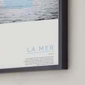 "La Mer" - Art Print in Sea Blue by WHALEN - Frame Close-up