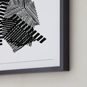 "Layers" - Art Print in Black and White by Jaime Derringer - Frame Close-up