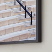 "Stairs of the Getty 2" - Art Print in warm neutral coral by Lisa Sundin - Frame Close-up
