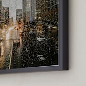 "Rainy Columbus" - Art Print in Rainy Taupe by Rosie Elena Thompson - Frame Close-up