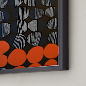 "Moon, Sun and Midnight" - Art Print in Sun by Deborah Velasquez - Frame Close-up
