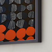 "Moon, Sun and Midnight" - Art Print in Sun by Deborah Velasquez - Frame Close-up