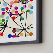 "Flowering Tree" - Art Print in pink by Angel Estevez - Frame Close-up