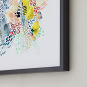 "Desert Patterns" - Art Print in Citron by Kara Aina - Frame Close-up