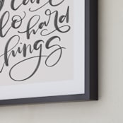 "You Can Do Hard Things" - Art Print in Blush by Amy Payne - Frame Close-up