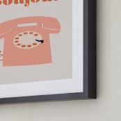 "french phone" - Art Print in Blush by Morgan Kendall - Frame Close-up