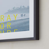 "Pray for Surf" - Art Print in white by Eric Clegg - Frame Close-up