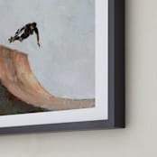 "Skate" - Art Print in Stone by Wendy Keller - Frame Close-up