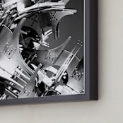 "Sculptured" - Art Print in Aluminum Grey by The Tattered Traveler - Frame Close-up