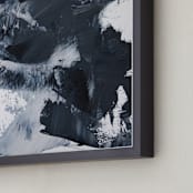"Sketch 20 v.2" - Art Print in Navy Blue by Sara Kraus - Frame Close-up
