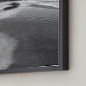 "Solitude at the beach" - Art Print in beach black and white by Sea and Sky - Frame Close-up