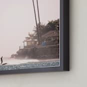 "Stress-Free Surf" - Art Print in Coastal Sunset by Jamie Lollback - Frame Close-up