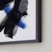 "Study 33" - Art Print in Black white and blue by Jaime Derringer - Frame Close-up