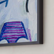 "Beach Feels" - Art Print in beach blue by Lauren Packard - Frame Close-up