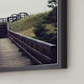 "Onward and Out" - Art Print in Boardwalk Brown by Gray Star Design - Frame Close-up