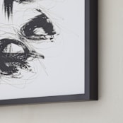"Analog" - Art Print in Black by Misty Hughes - Frame Close-up