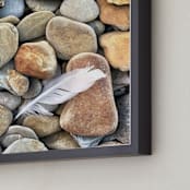 "Beach Feather" - Art Print in White by Misty Hughes - Frame Close-up