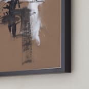 "Quest" - Art Print in Grey by Misty Hughes - Frame Close-up