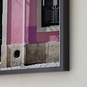 "Lisbon Colorblock 1" - Art Print in Dusty Rose by Monica Gussow - Frame Close-up