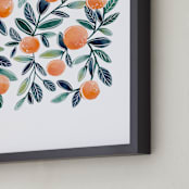 "Sweet Clementines" - Art Print in Clementine by Britt Mills - Frame Close-up
