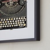 "Remington Rand" - Art Print in Black by Joelle Segal - Frame Close-up