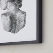 "Figure Drawing no.19" - Art Print in Graphite by Jess Blazejewski - Frame Close-up