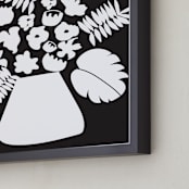 "Floral Shadows" - Art Print in Evening by Kisco Print Shop - Frame Close-up