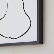 "Pear Drawing" - Art Print in black line by Kathy Van Torne - Frame Close-up