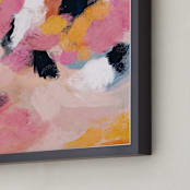 "Fruity Punch" - Art Print in Grapefruit by Britt Mills - Frame Close-up