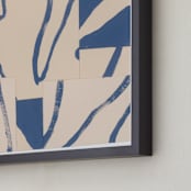 "Botanical Collage no.1" - Art Print in blue by Shina Choi - Frame Close-up